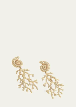 Anabel Aram JewelryShell with Coral Drop Earrings
