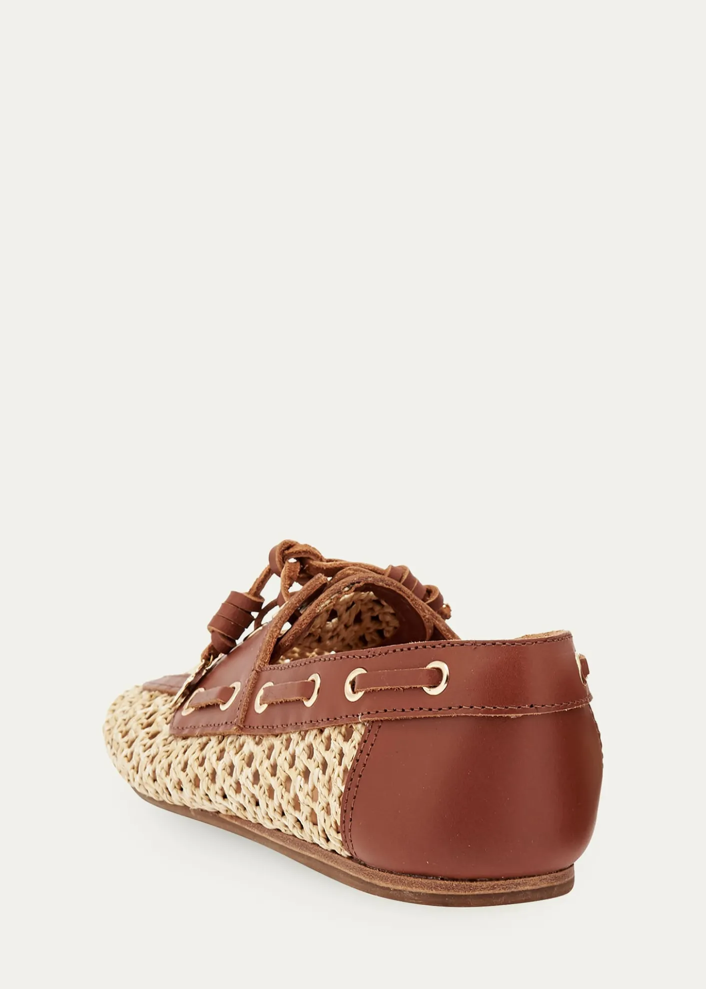 Ancient Greek SandalsPliaria Raffia and Leather Boat Shoes