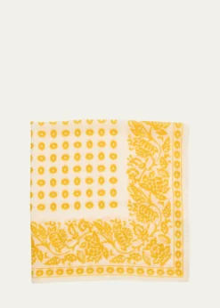 Anderson & SheppardMen's Cashmere and Silk Provence Geometric Neckerchief
