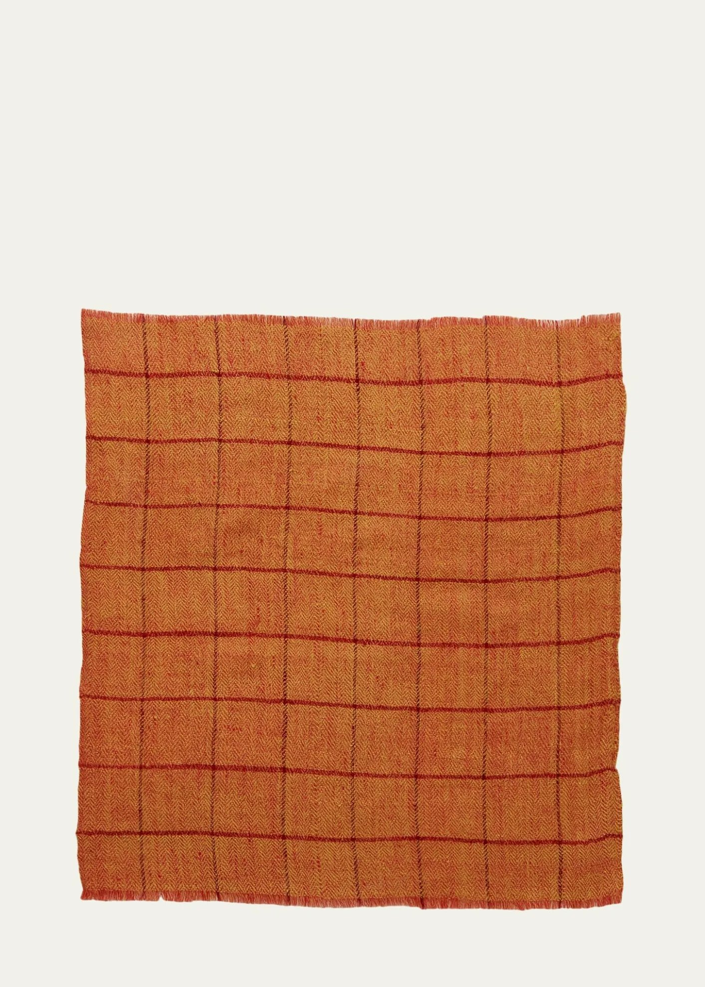 Anderson & SheppardMen's Check Cashmere Pocket Square