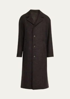 Anderson & SheppardMen's Herringbone Wool Overcoat