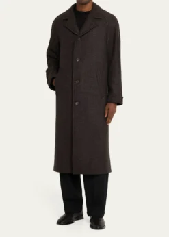 Anderson & SheppardMen's Herringbone Wool Overcoat