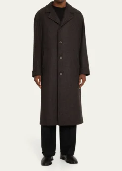Anderson & SheppardMen's Herringbone Wool Overcoat