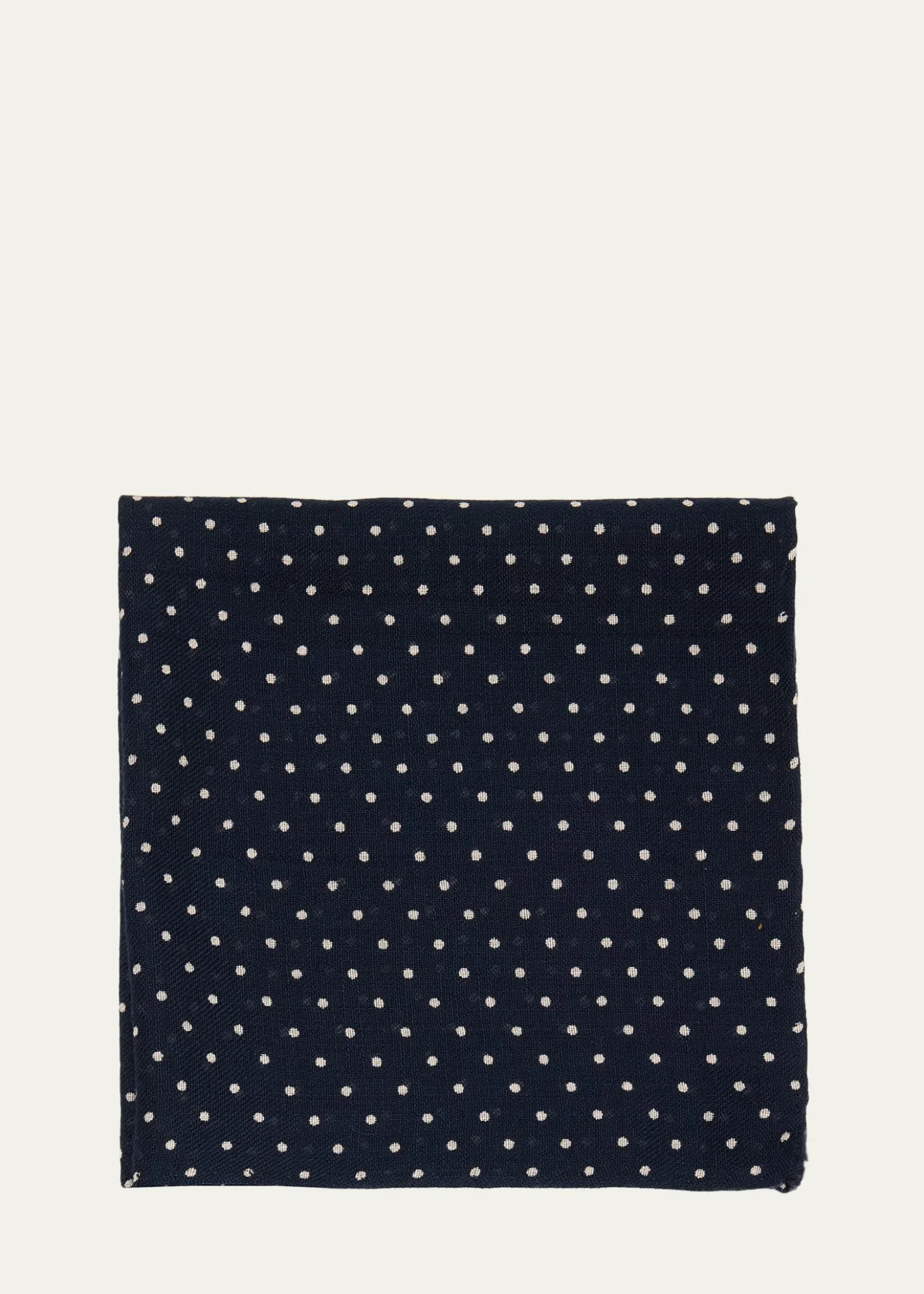 Anderson & SheppardMen's Wool and Cashmere Polka Dot Pocket Square