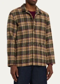 Anderson & SheppardMen's Woollen Tartan Overshirt