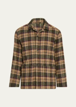 Anderson & SheppardMen's Woollen Tartan Overshirt