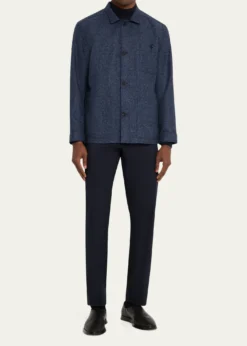 Anderson & SheppardMen's Wool Patch-Pocket Shirt Jacket