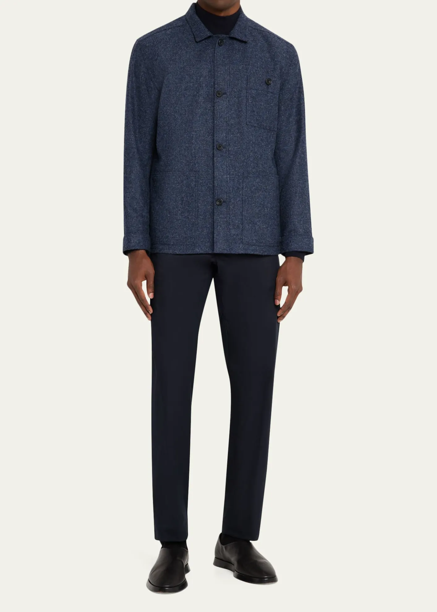 Anderson & SheppardMen's Wool Patch-Pocket Shirt Jacket
