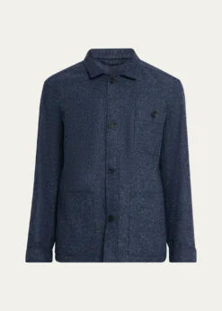 Anderson & SheppardMen's Wool Patch-Pocket Shirt Jacket