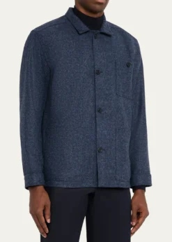 Anderson & SheppardMen's Wool Patch-Pocket Shirt Jacket