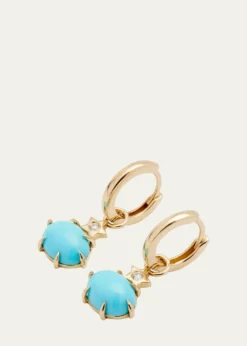 Andrea FohrmanMini Cosmo Hoop Earrings in Turquoise