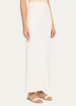 ANEMOSBias-Cut Stretch Twill Maxi Skirt