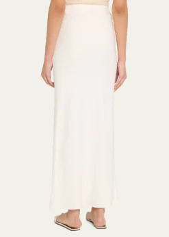 ANEMOSBias-Cut Stretch Twill Maxi Skirt