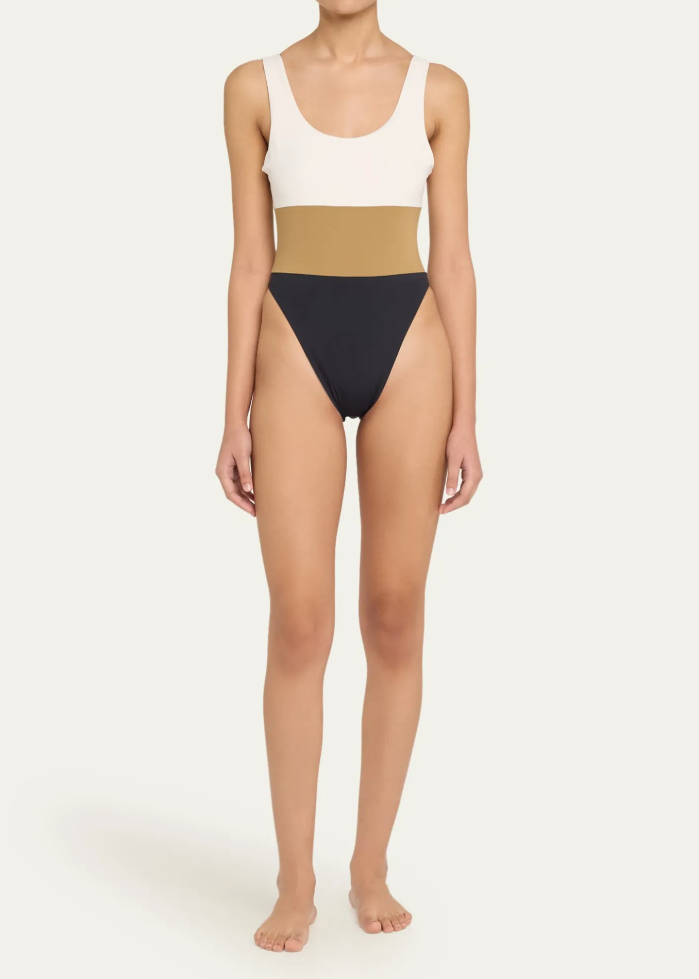 ANEMOSHume Tricolor One-Piece Swimsuit