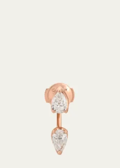 Anita Ko18K Rose Gold Large Pear Diamond Orbit Earring, Single