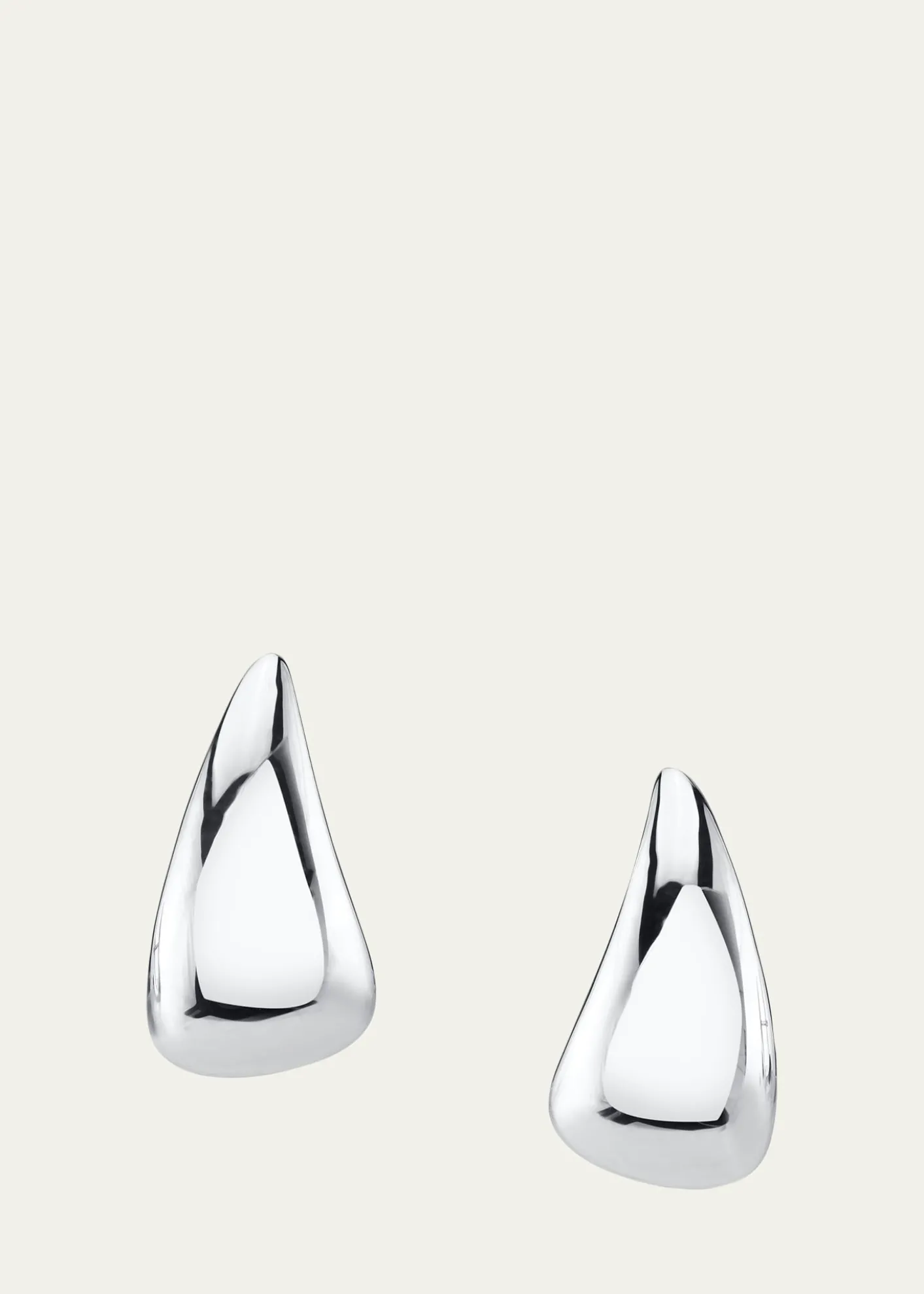 Anita Ko18K White Gold Plain Claw Earrings
