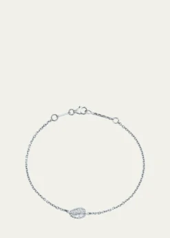 Anita Ko18k White Gold Small Palm Leaf Bracelet