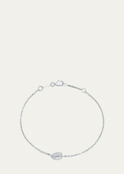 Anita Ko18k White Gold Small Palm Leaf Bracelet