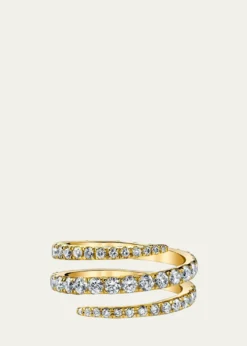 Anita Ko18K Yellow Gold Diamond Coil Ring