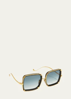 Anna-Karin KarlssonWhite Moon Square Acetate Sunglasses