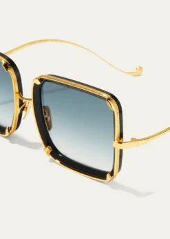 Anna-Karin KarlssonWhite Moon Square Acetate Sunglasses
