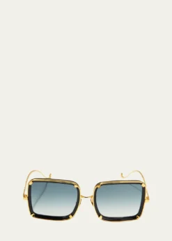 Anna-Karin KarlssonWhite Moon Square Acetate Sunglasses
