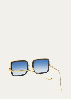 Anna-Karin KarlssonWhite Moon Square Acetate Sunglasses