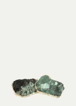 ANNA New YorkKivita Emerald Coasters, Set of 2