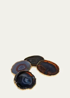 ANNA New YorkMidnight Agate Lumino Coasters, 4-Piece Set
