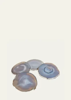 ANNA New YorkSmoke/Silver Lumino Coasters, 4-Piece Set