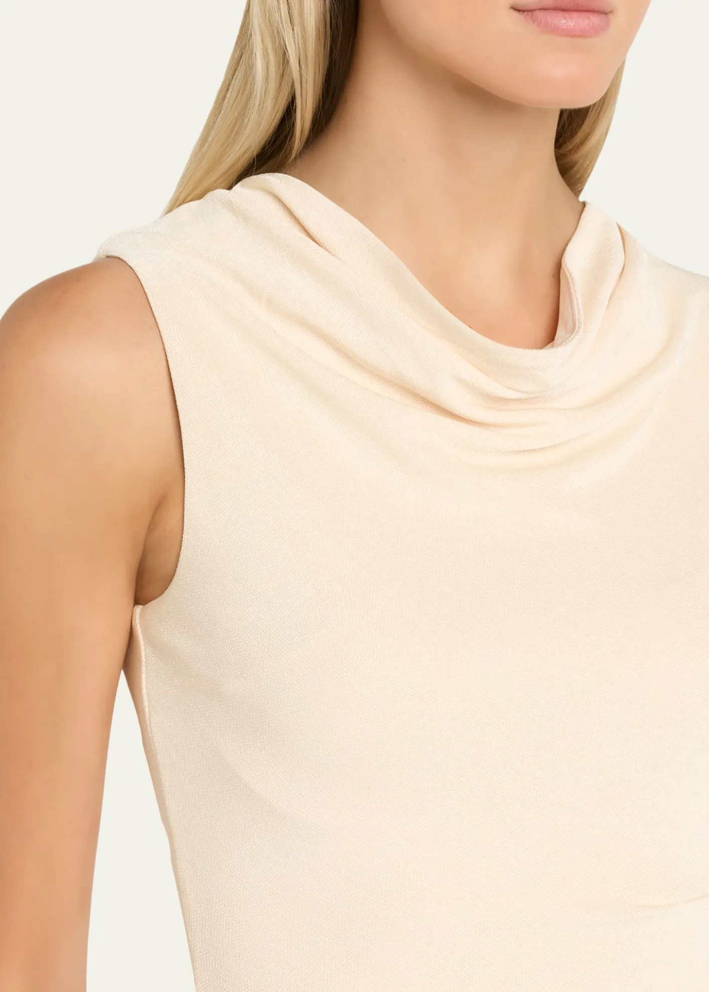 Anna QuanAmali Draped Cowl-Neck Jersey Dress
