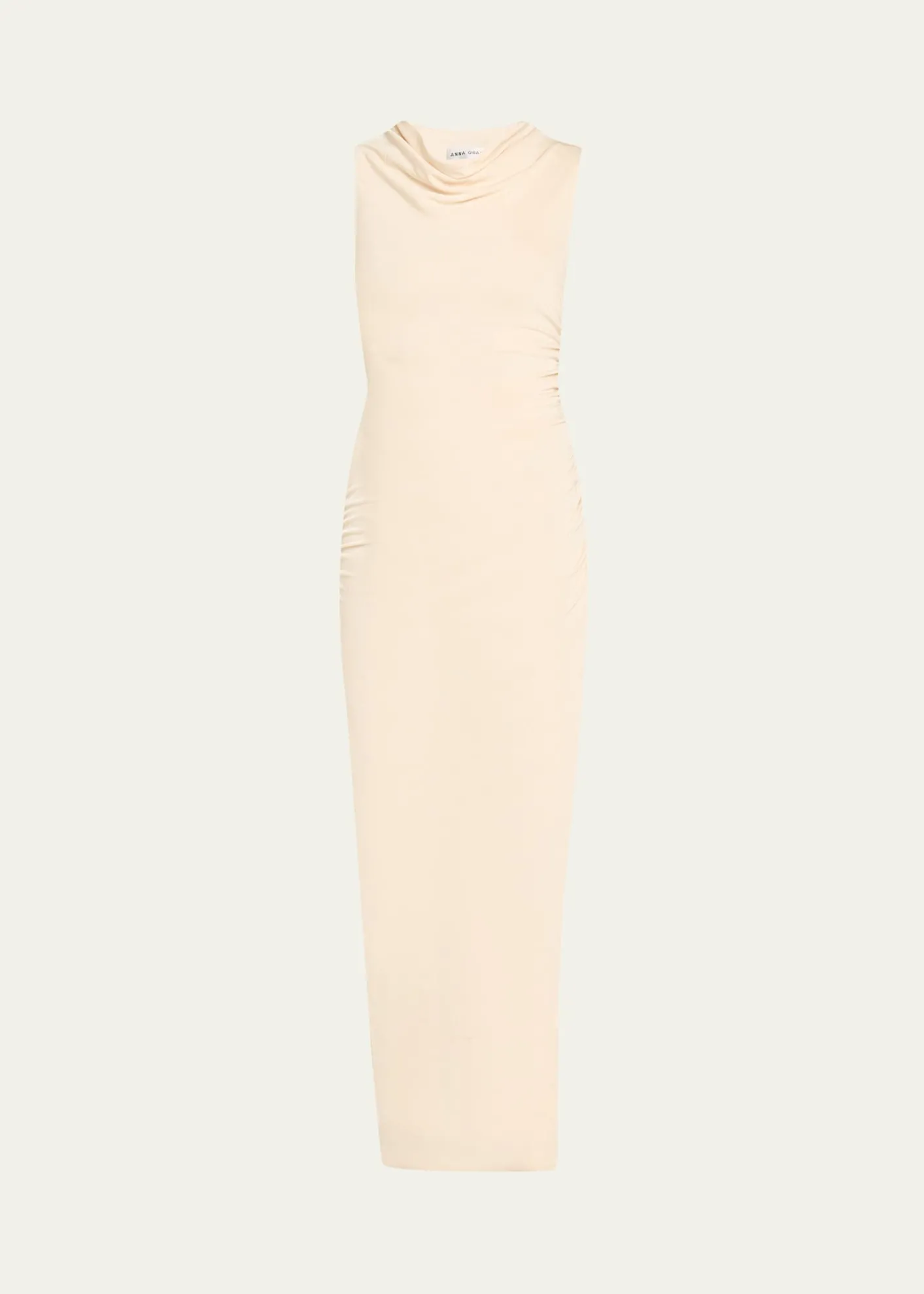 Anna QuanAmali Draped Cowl-Neck Jersey Dress