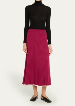 Anna QuanFelicia Rib-Knit Midi Skirt
