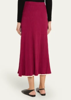 Anna QuanFelicia Rib-Knit Midi Skirt