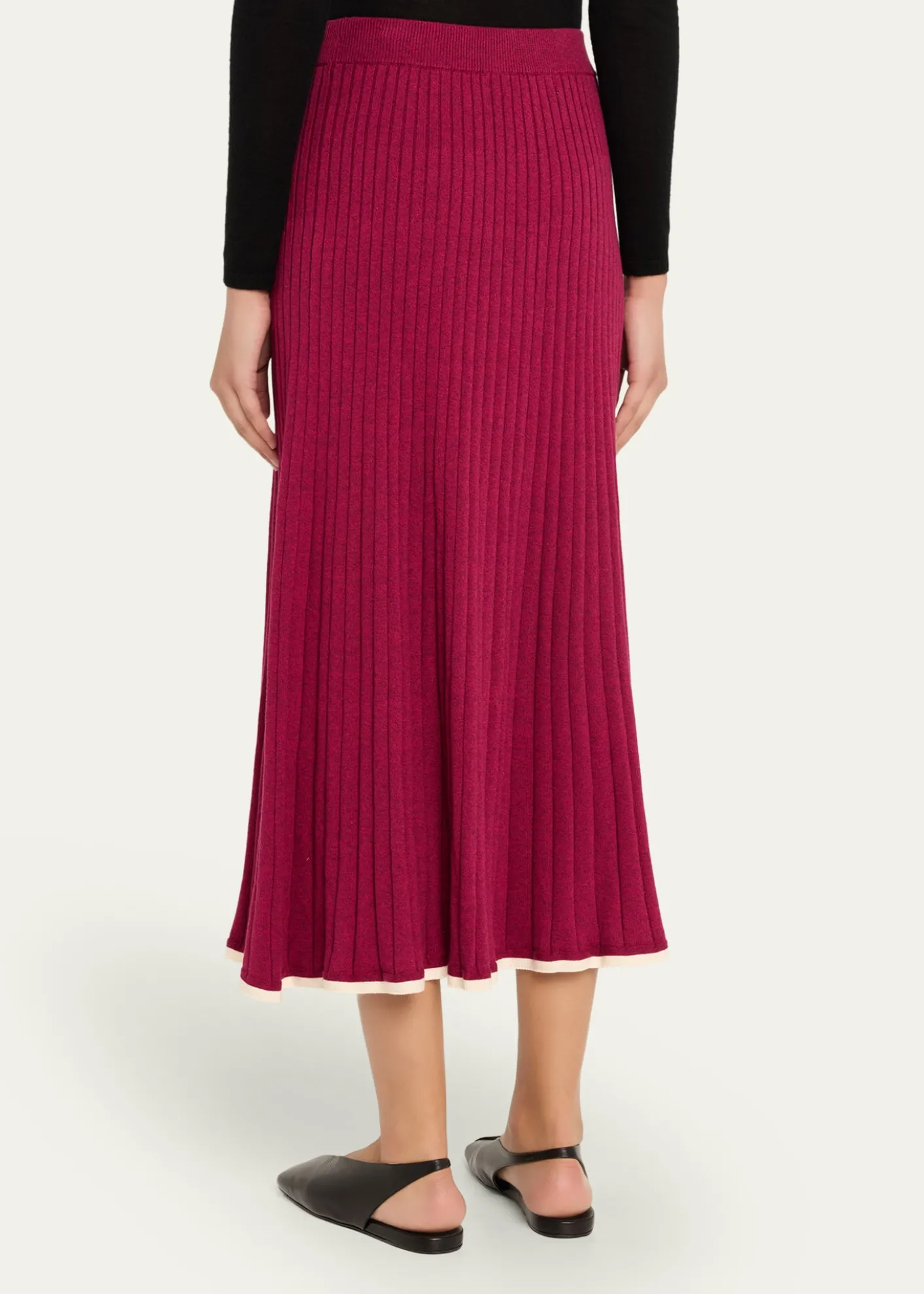 Anna QuanFelicia Rib-Knit Midi Skirt