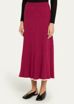 Anna QuanFelicia Rib-Knit Midi Skirt