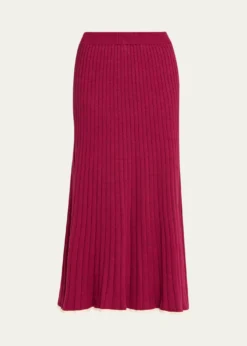 Anna QuanFelicia Rib-Knit Midi Skirt