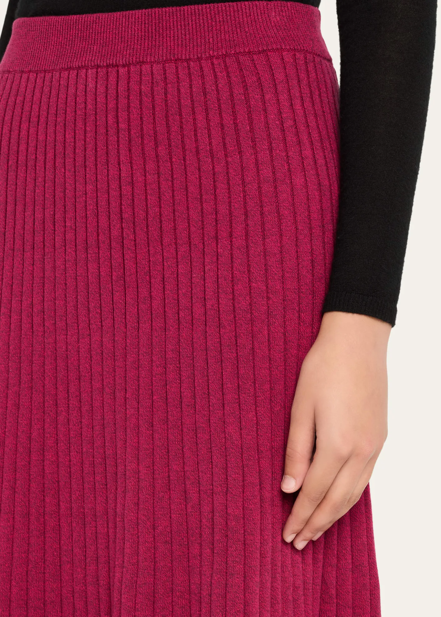 Anna QuanFelicia Rib-Knit Midi Skirt