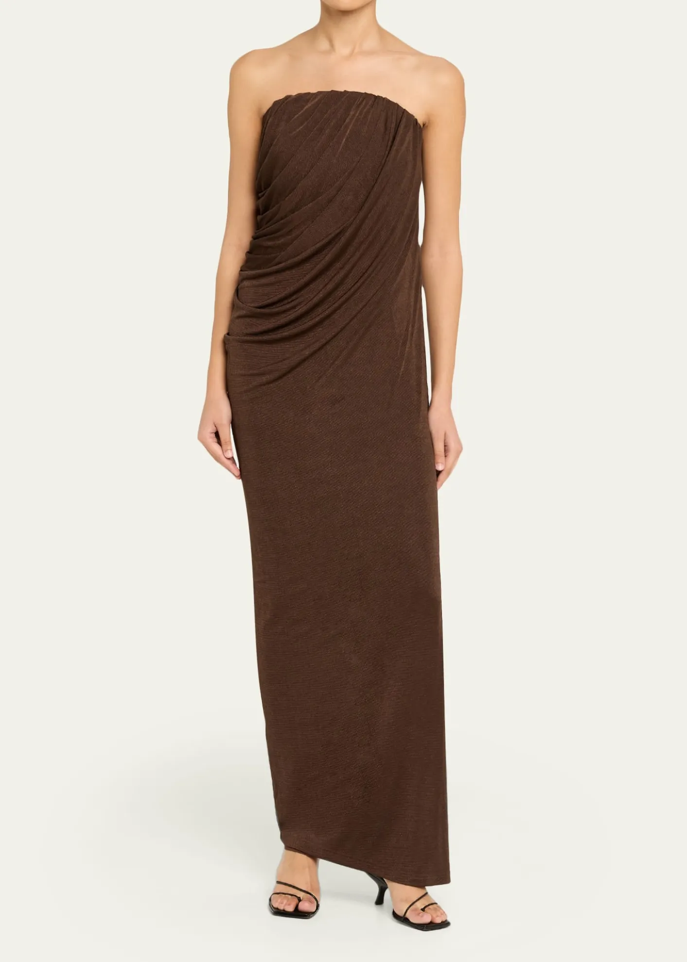 Anna QuanZella Draped Strapless Dress