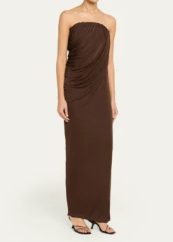 Anna QuanZella Draped Strapless Dress