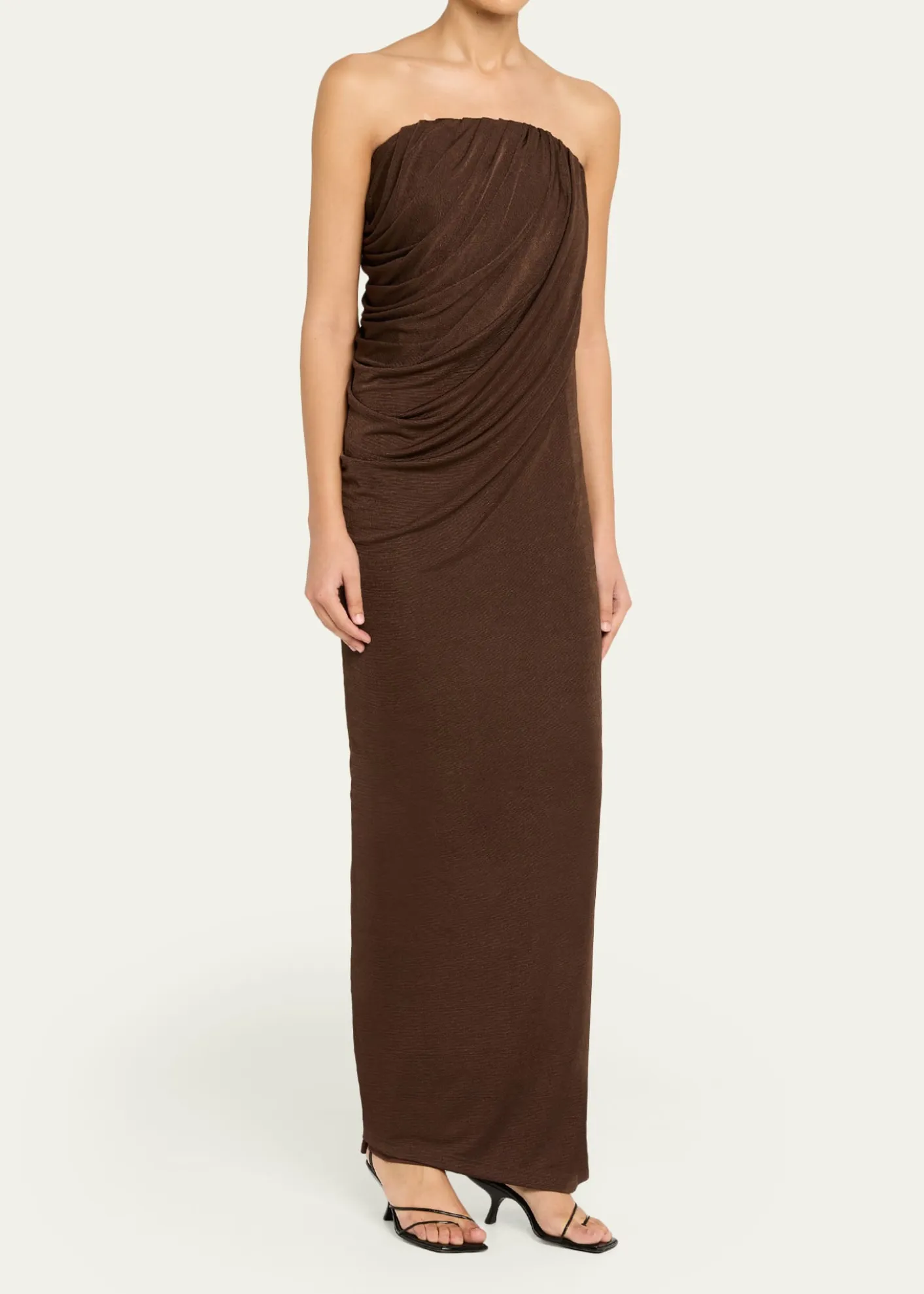 Anna QuanZella Draped Strapless Dress