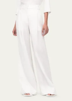 Another TomorrowPleated Front Wide-Leg Linen Trousers