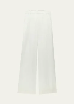 Another TomorrowPleated Front Wide-Leg Linen Trousers