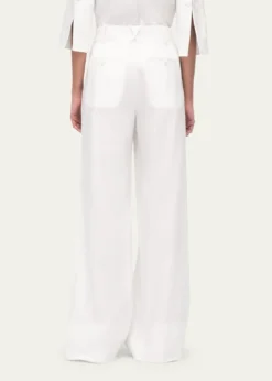 Another TomorrowPleated Front Wide-Leg Linen Trousers