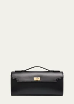 Anya HindmarchMortimer Boxy Leather Clutch Bag