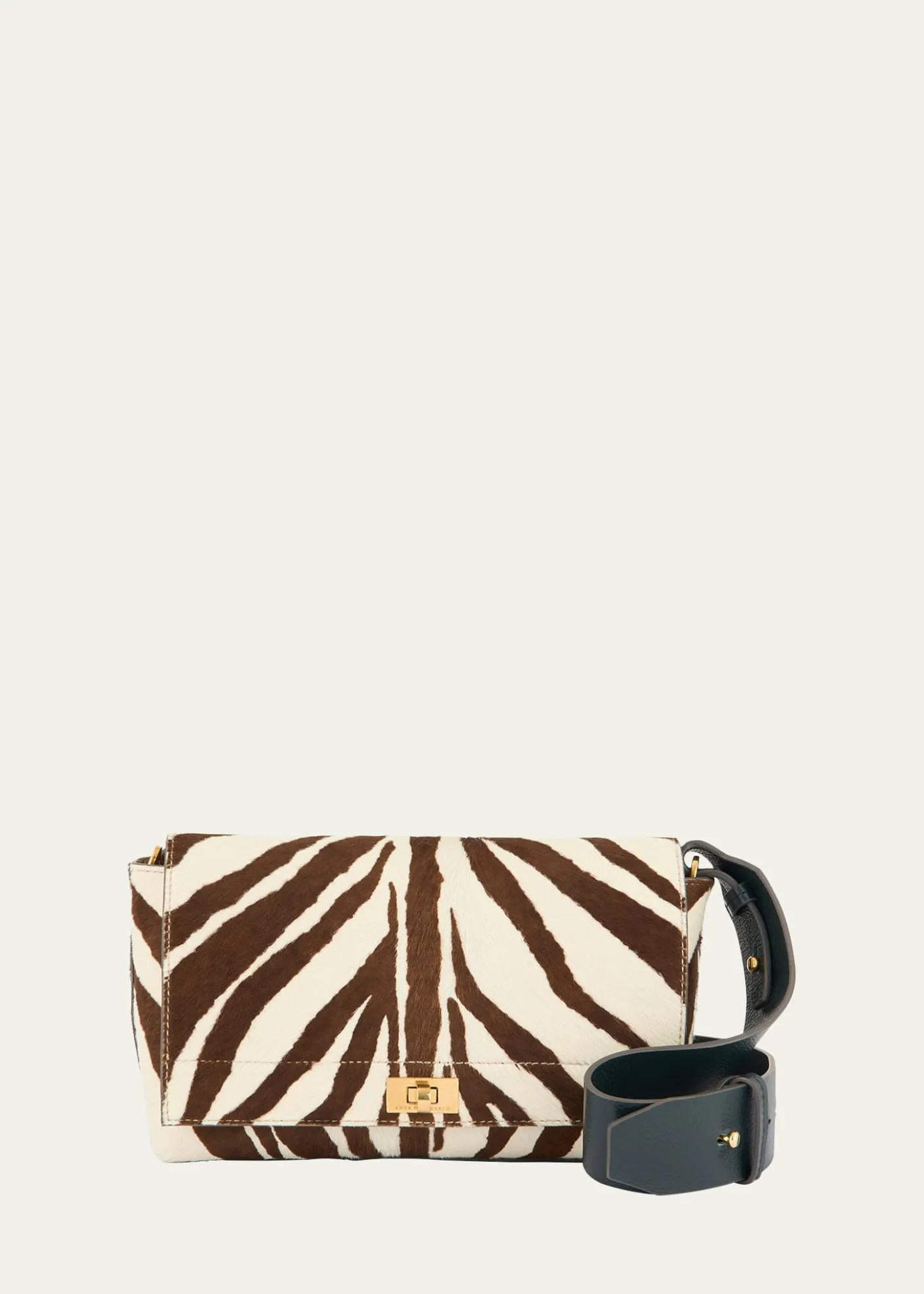 Anya HindmarchMortimer Zebra-Print Calf Hair Crossbody Bag