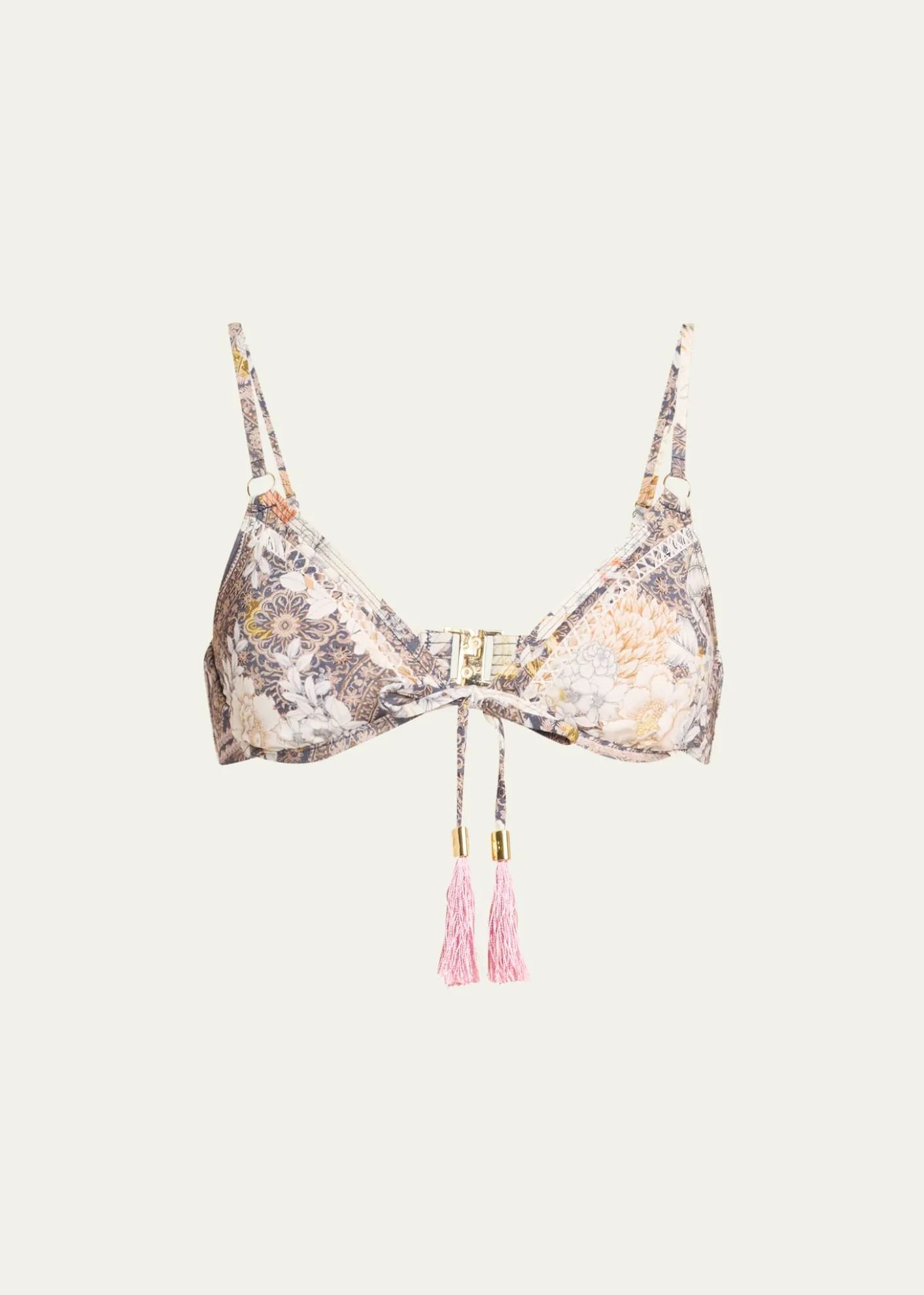 Aqua Blu AustraliaCrawford Floral Tassel-Tie Bikini Top