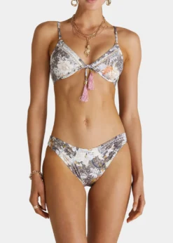 Aqua Blu AustraliaCrawford Floral Tassel-Tie Bikini Top