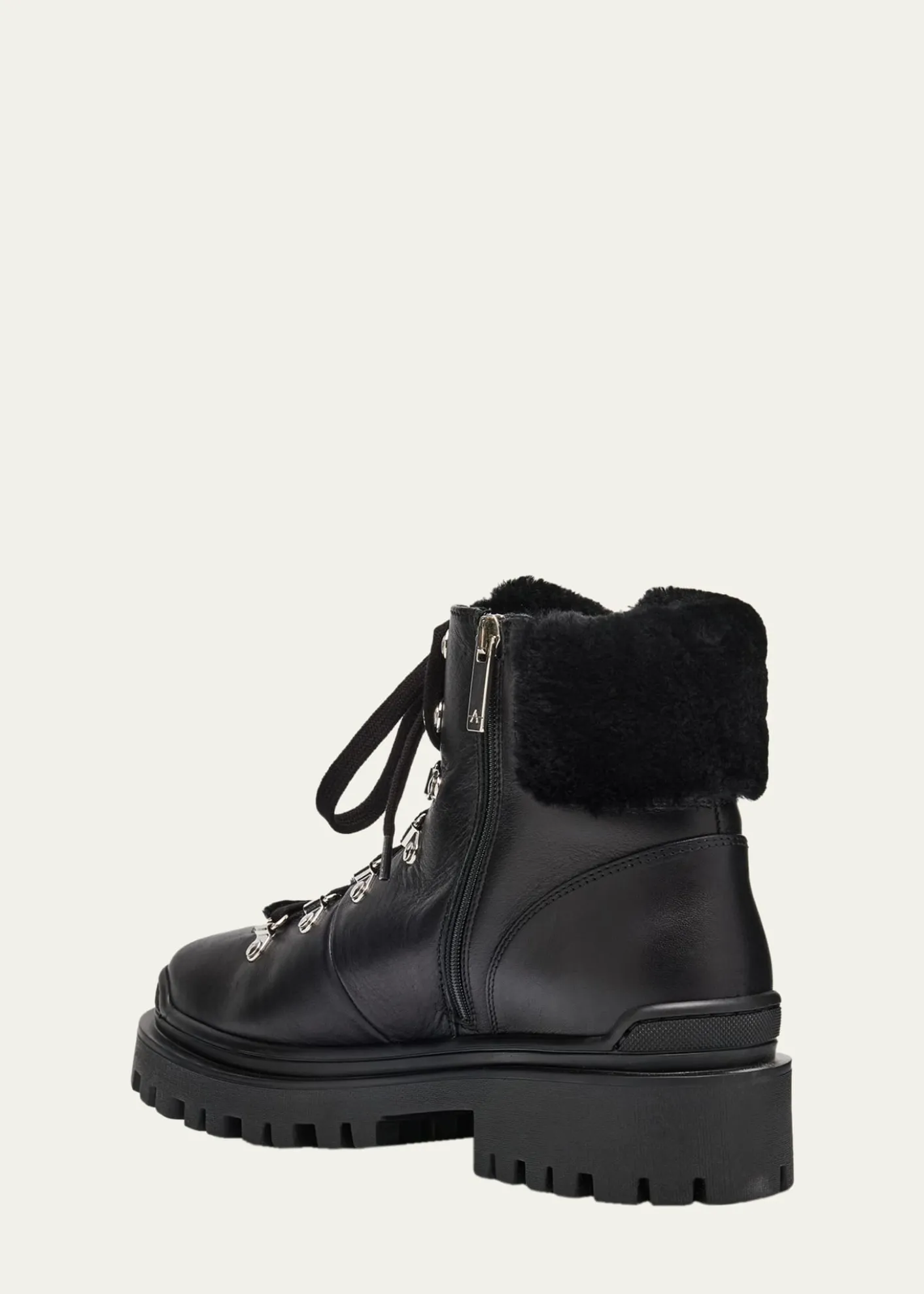 AquataliaCoralie Leather & Shearling Hiking Boots