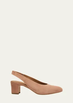 Aquatalia50mm Trevi Suede Slingback Pumps